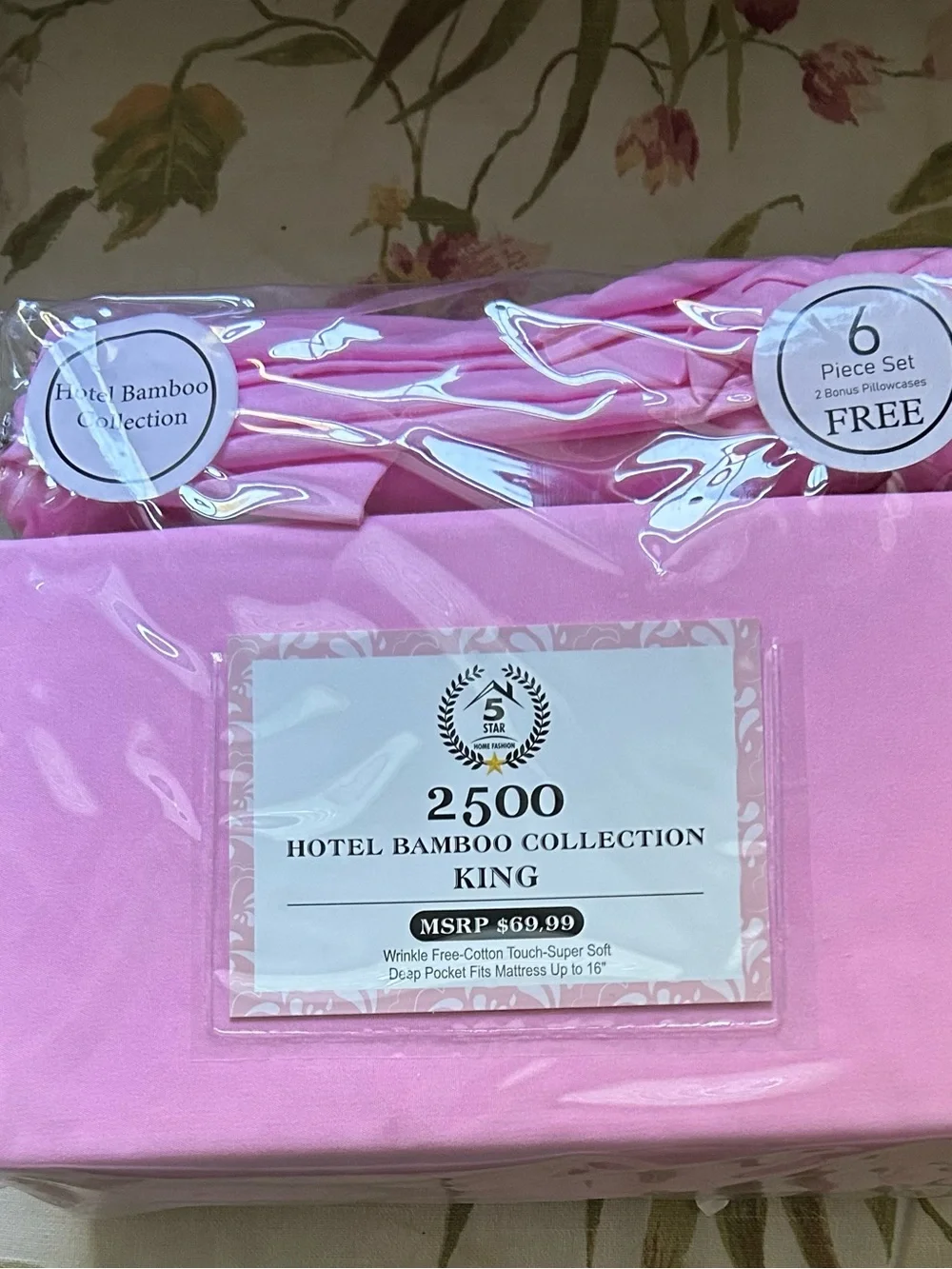 King Sheet Set - Pink